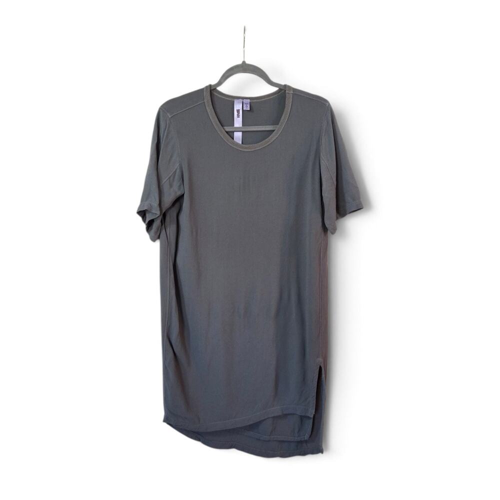 WILT Gray-Blue Longline Lagenlook Layered Relaxed Shirt Dress USA, Women's Small